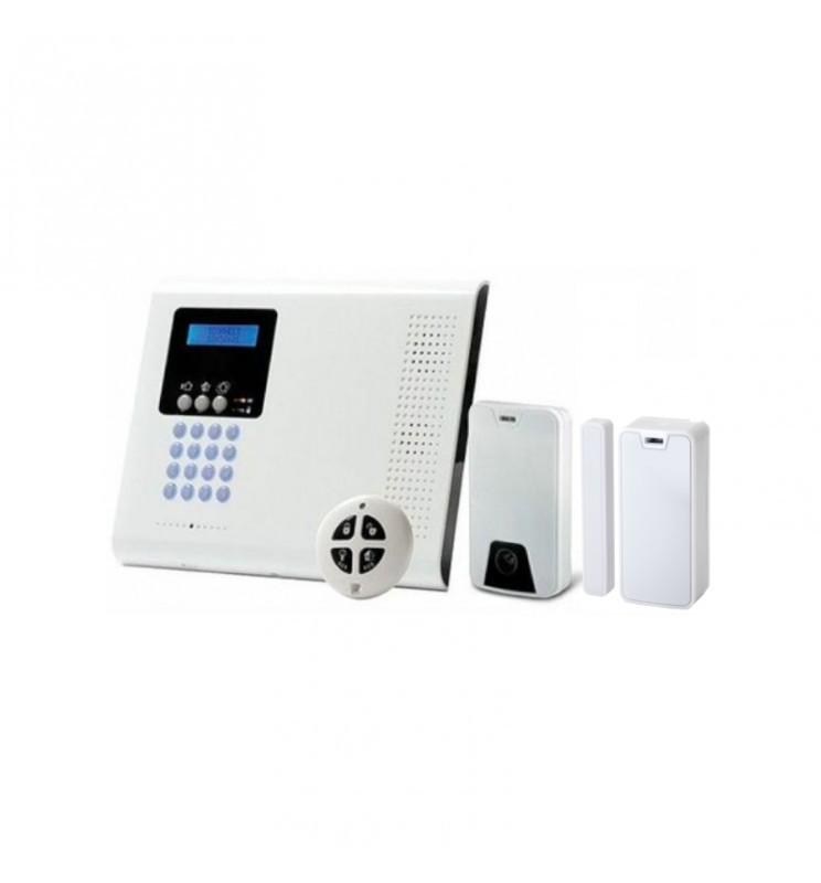 Kit Centrale iConnect RTC/IP avec un détecteur IRP, un contact d'ouverture et une télécommande Kit Centrale iConnect RTC/IP avec un détecteur IRP, un contact d'ouverture et une télécommande