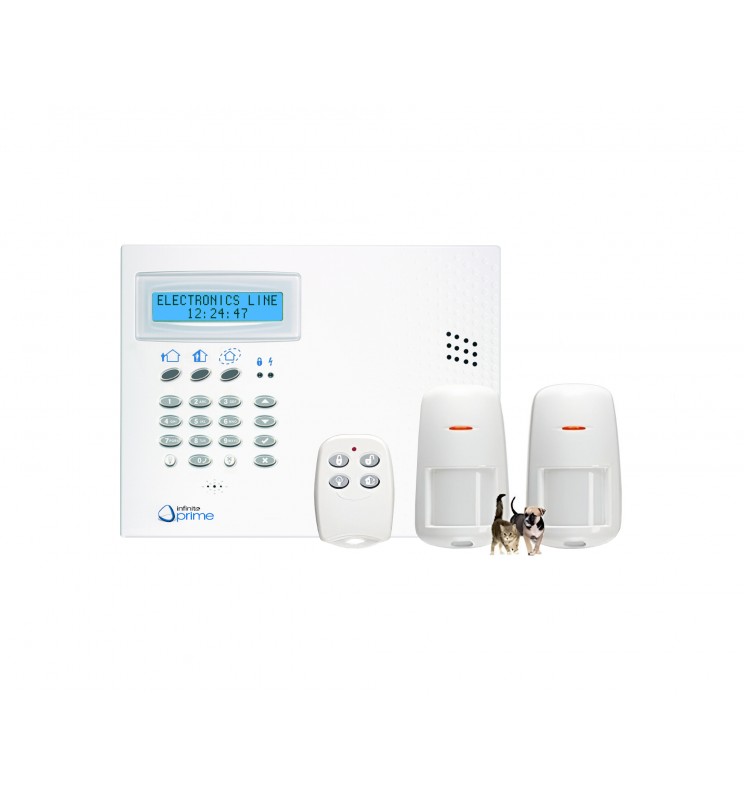 Kit Centrale Infinite Prime avec 2 détecteurs IRP PET et une télécommande Kit Centrale Infinite Prime avec 2 détecteurs IRP PET et une télécommande